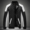 2019 High Street Patchwork Men Leather Jackets Casual Motorcycle Bike Outwear Men Plus Velvet Thick Coats Winter Chaqueta Hombre