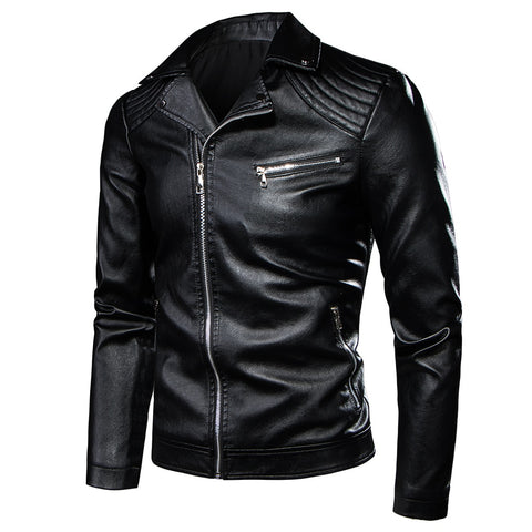 7XL Men Motorcycle Vintage Rock & Roll Casual Leather Jacket Coat Men Autumn Design Biker Rivet Pockets PU Leather Jackets Men