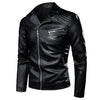 7XL Men Motorcycle Vintage Rock & Roll Casual Leather Jacket Coat Men Autumn Design Biker Rivet Pockets PU Leather Jackets Men