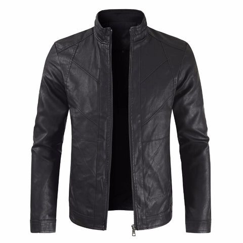 Men Autumn Fashion Casual Motorcycle PU Leather Jacket Coat Men Faux Leather Jaqueta De Couro Masculina Leather Coat Jackets Men