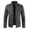 Men Autumn Fashion Casual Motorcycle PU Leather Jacket Coat Men Faux Leather Jaqueta De Couro Masculina Leather Coat Jackets Men