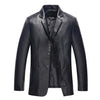 Fall 2019 New Suit Leather Jacket Business Fashion Men's Jacket Men's Slim Fit Leather leather jacket Leather suit for men