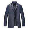 Fall 2019 New Suit Leather Jacket Business Fashion Men's Jacket Men's Slim Fit Leather leather jacket Leather suit for men