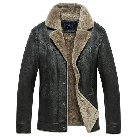 New Top Quality Leather Jacket Mens Leather Jacket And Coat Smart Casual Jacket Jaqueta De Couro Masculina